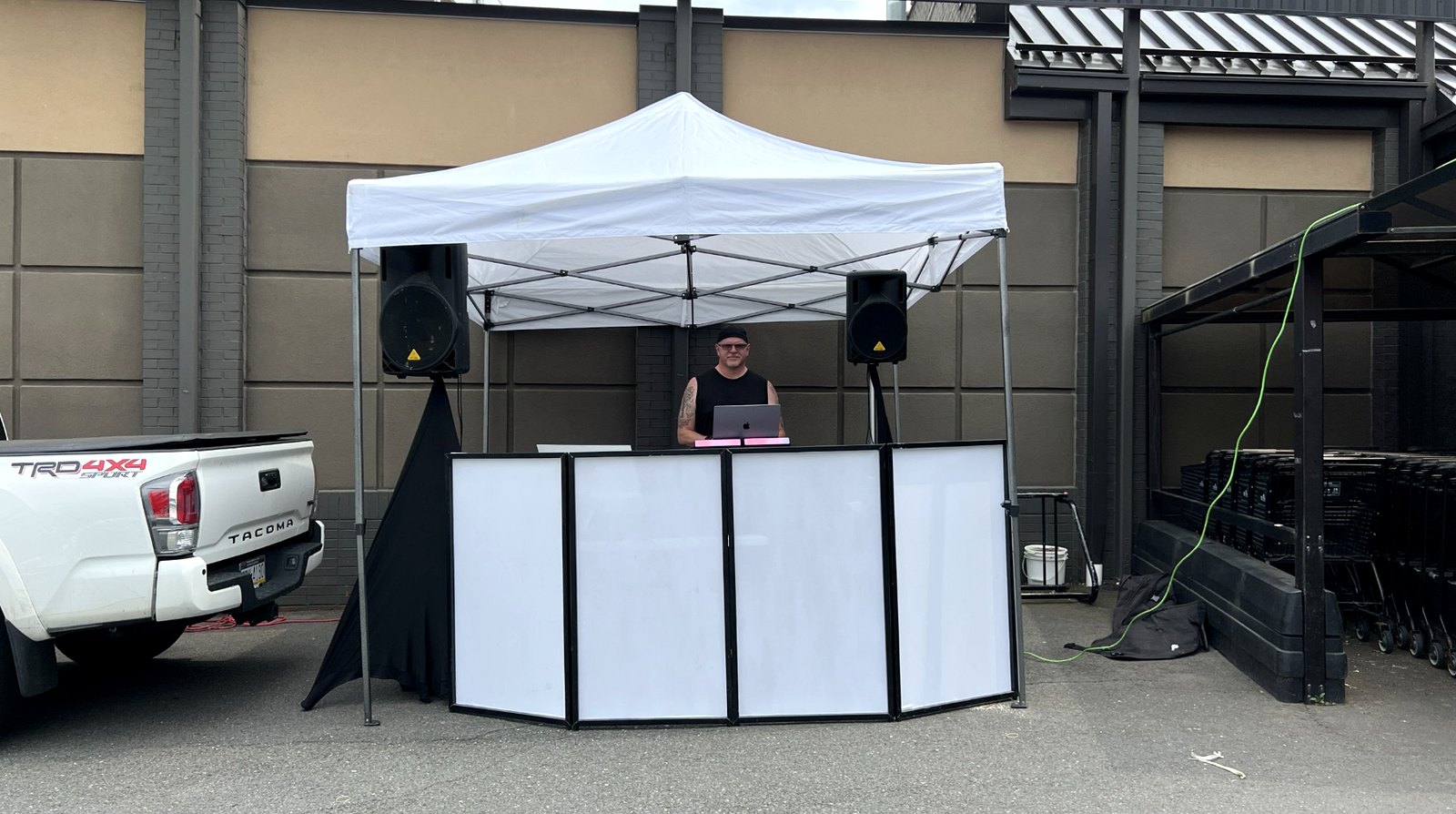 DJ Rob Rocks at a summer car show